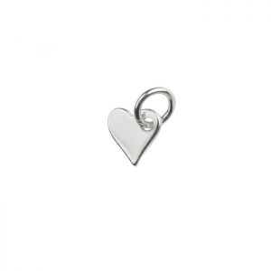 Sterling silver off set heart charm