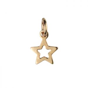 Sterling Silver Rose gold open star rose gold