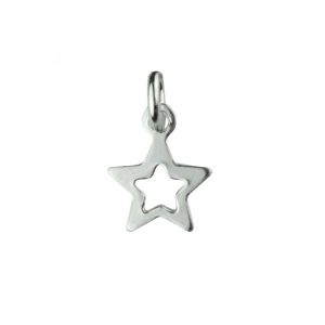 Sterling Silver Open star charm