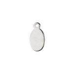 Sterling silver oval charm