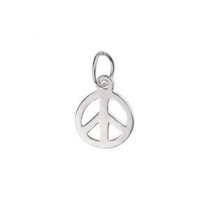 Sterling Silver Peace Sign Charm