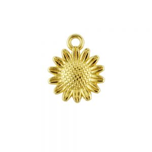 Gold Plated Sunflower Charm