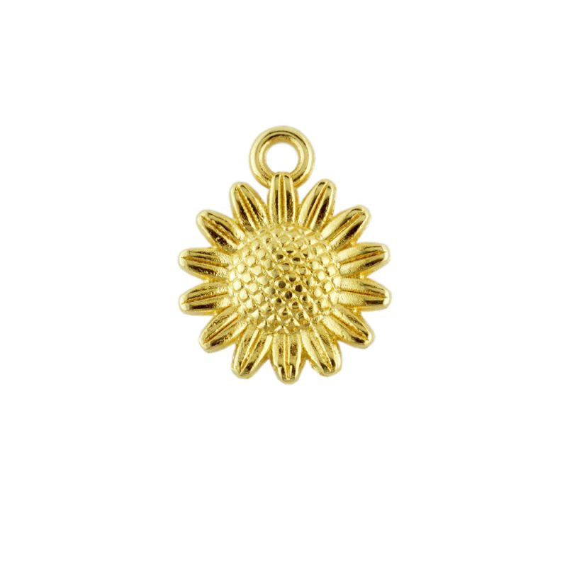 Gold Plated Sunflower Charm