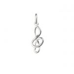 Sterling silver treble clef charm