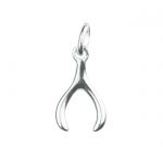 Sterling silver wishbone charm