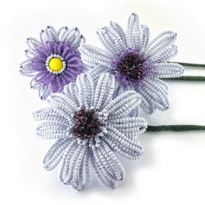 Beaded Gerbera collection made & designed by Lesley Belton