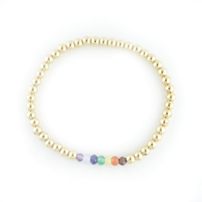 Chakra Bracelet gold Plated Hematite - The Bead Shop