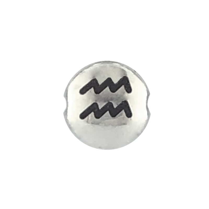 Aquarius Zodiac Sign Bead