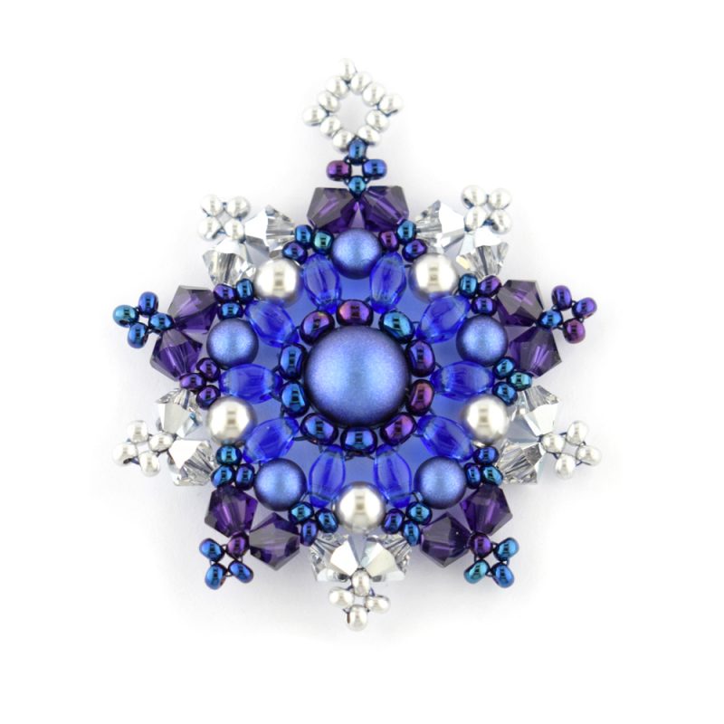 Star Mandala Pendant Blue & Silver
