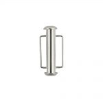 Bar slider clasp silver plated