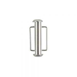 Bar slider clasp silver plated