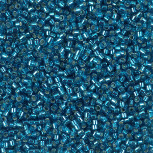 Miyuki Delica Size 11 DB608 Silver Lined Blue Zircon