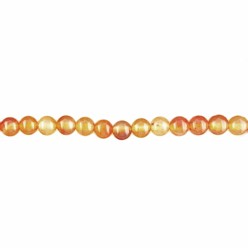 6mm round carnelian semi-precious beads