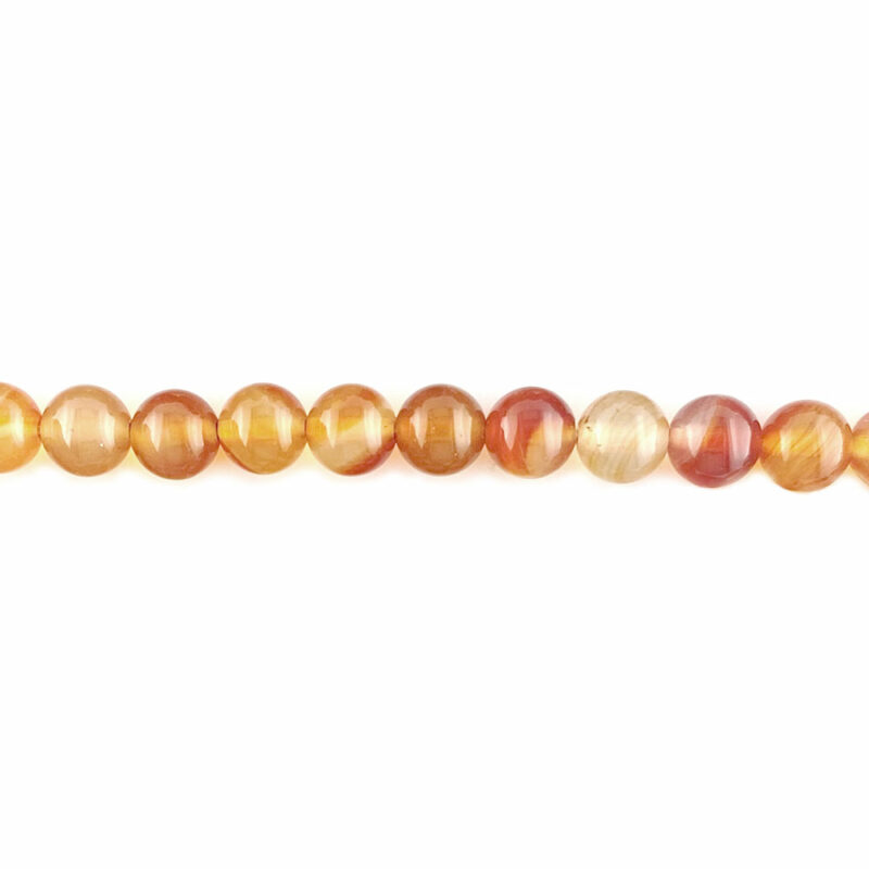 8mm round carnelian semi-precious beads