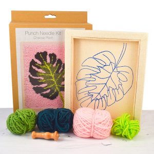 Cheese Plant Leaf punch needle kit