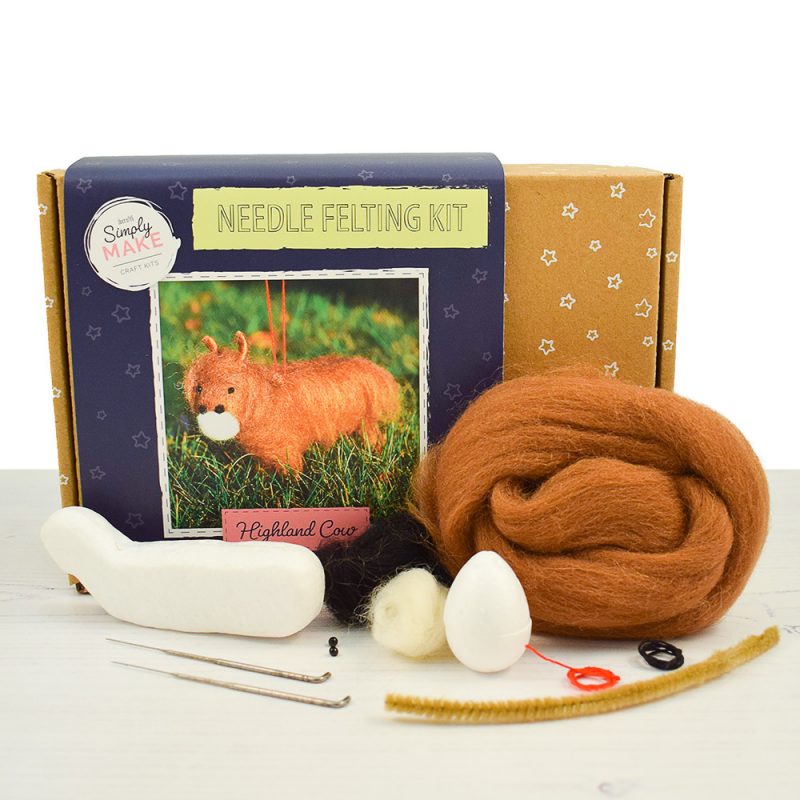 Highland Cow Needle Felting Kit The Bead Shop Nottingham Ltd