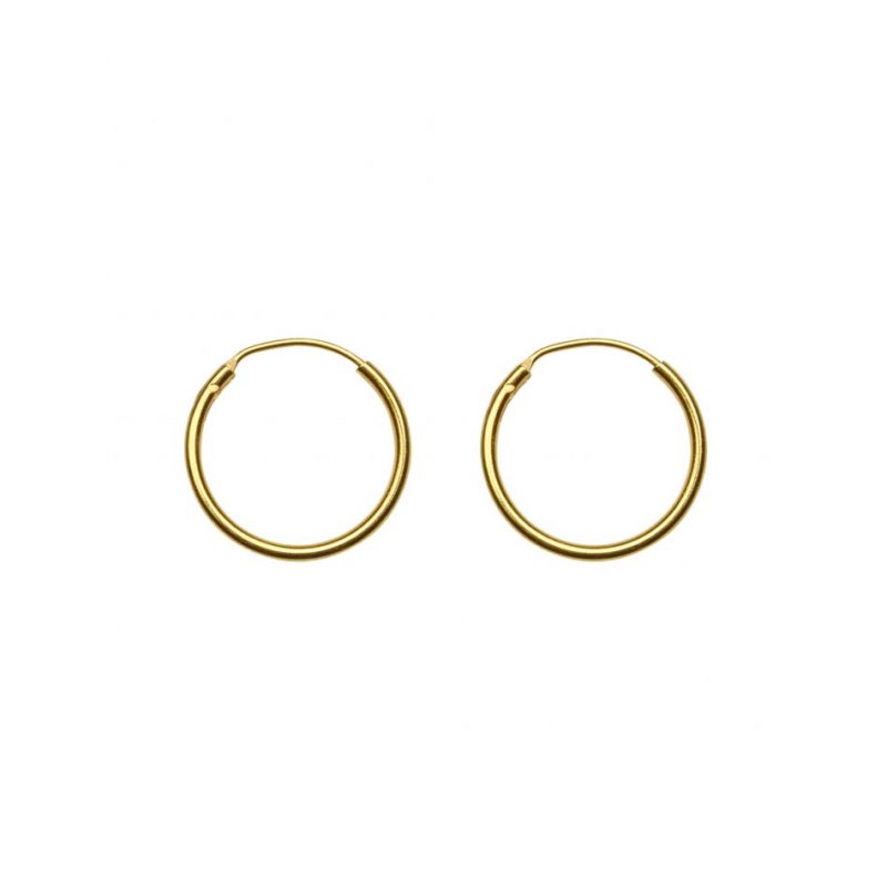 gold plated Vermeil sterling silver hoops