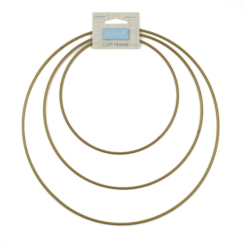 gold craft hoops for macrame