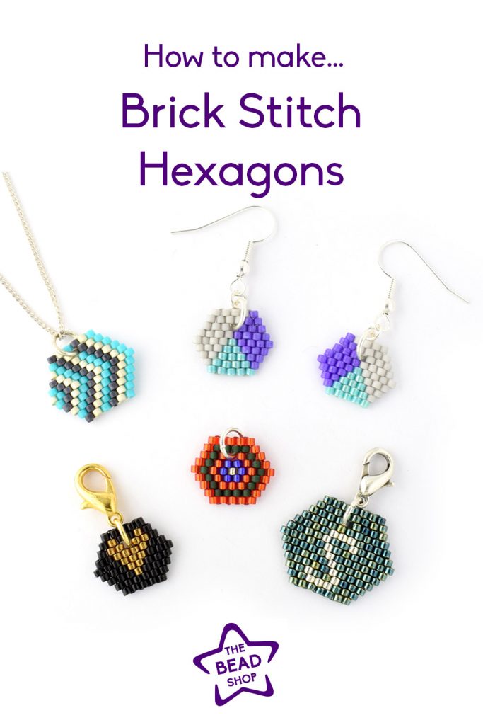 How to make brick stitch hexagons