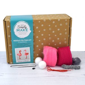 Flamingo needle felting kit