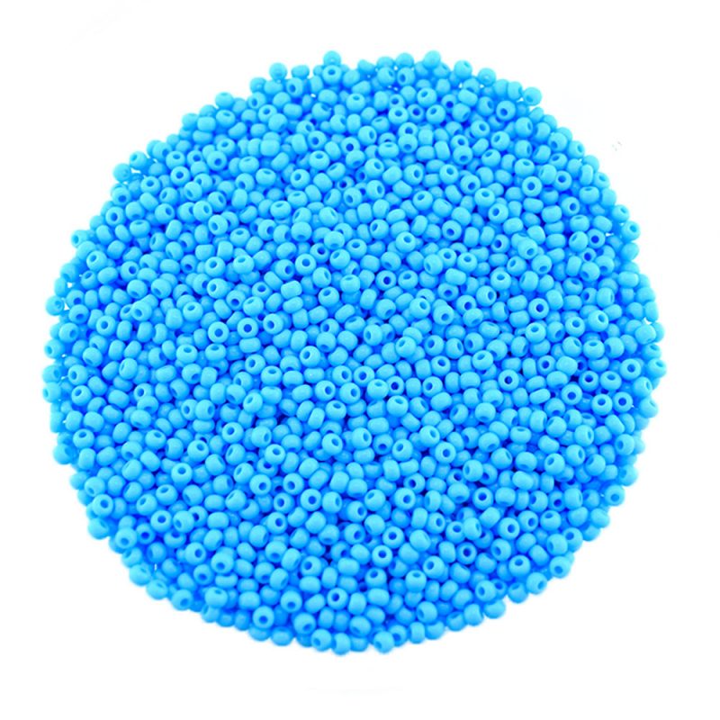 Size 11 opaque light blue Preciosa seed beads