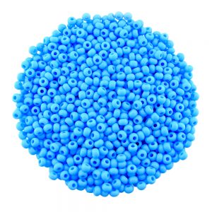 Size 8 seed bead opaque sky blue