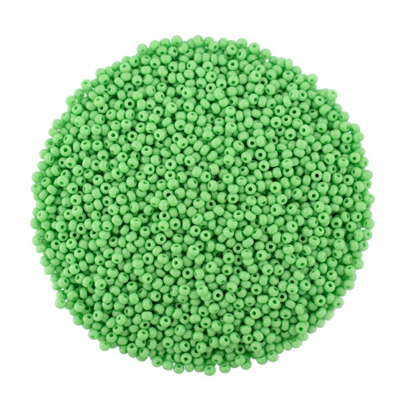 size 11 grass green seed beads