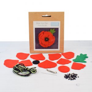 felt poppy brooch kit