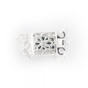 sterling silver 3 strand filigree box clasp