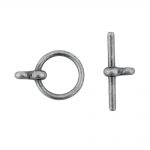 antique silver plain toggle clasp