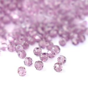 3mm light amethyst round faceted simple crystal beads from preciosa