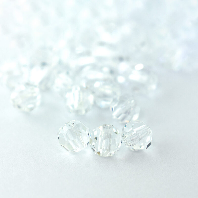 4mm Crystal Round Faceted Preciosa Crystal Bead