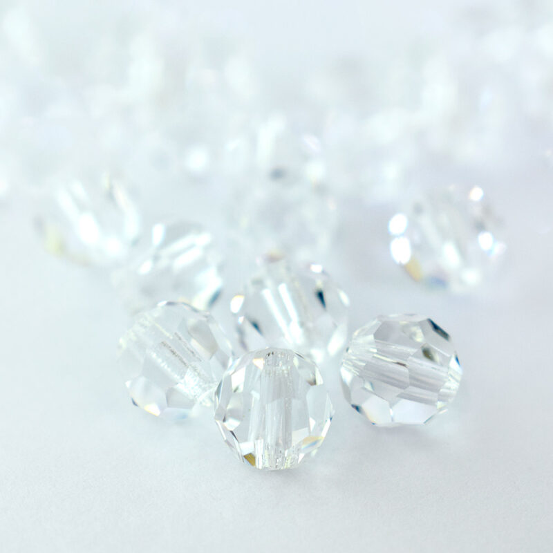 6mm Crystal Round Faceted Preciosa Crystal Bead