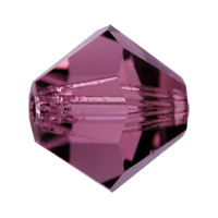 Amethyst Preciosa crystal bicone bead