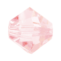 Light Rose Preciosa crystal bicone bead