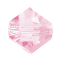 Pink Sapphire Preciosa crystal bicone bead