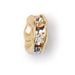 6mm preciosa crystal gold plated rondelle