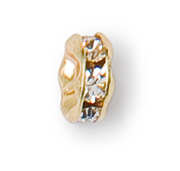 6mm preciosa crystal gold plated rondelle