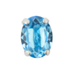 Aqua Bohemica oval slider crystal stone