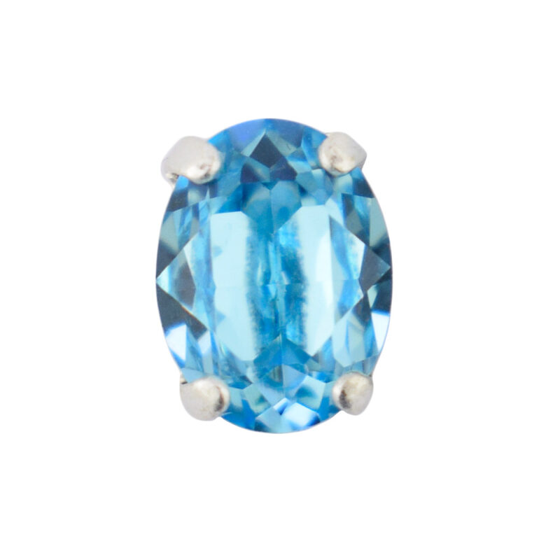 Aqua Bohemica oval slider crystal stone