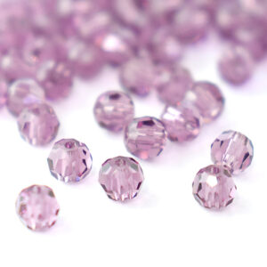 Round Faceted Crystal Beads