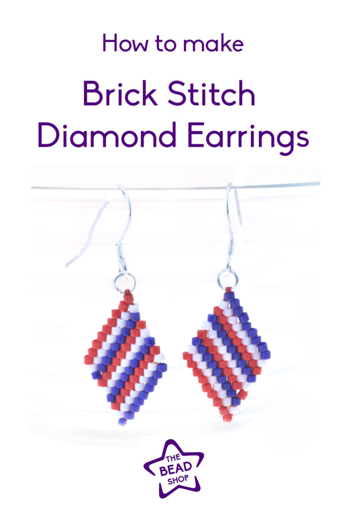 How to Make Brick Stitch Diamond Earrings