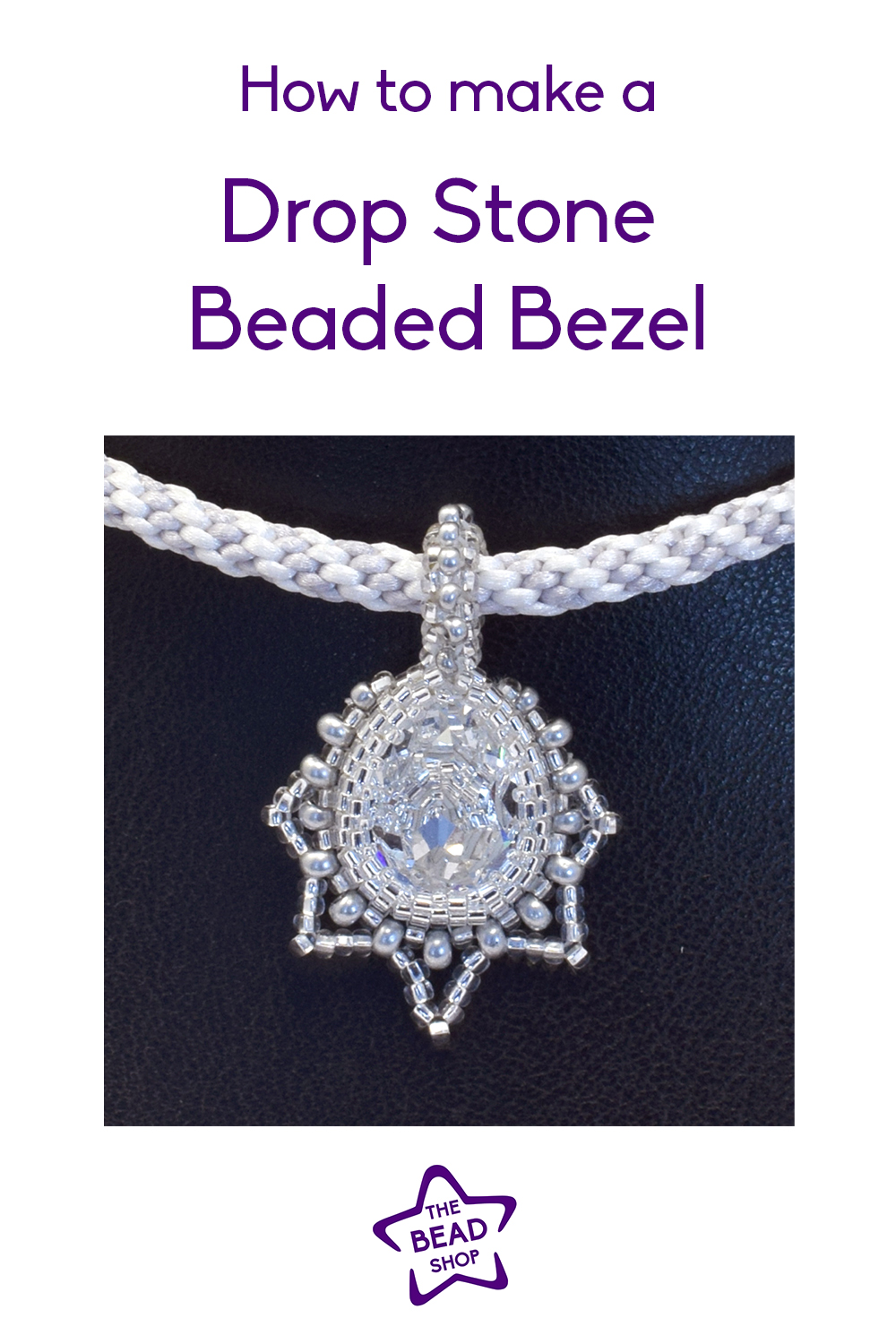 Drop Stone Beaded Bezel Pendant - The Bead Shop Nottingham Ltd