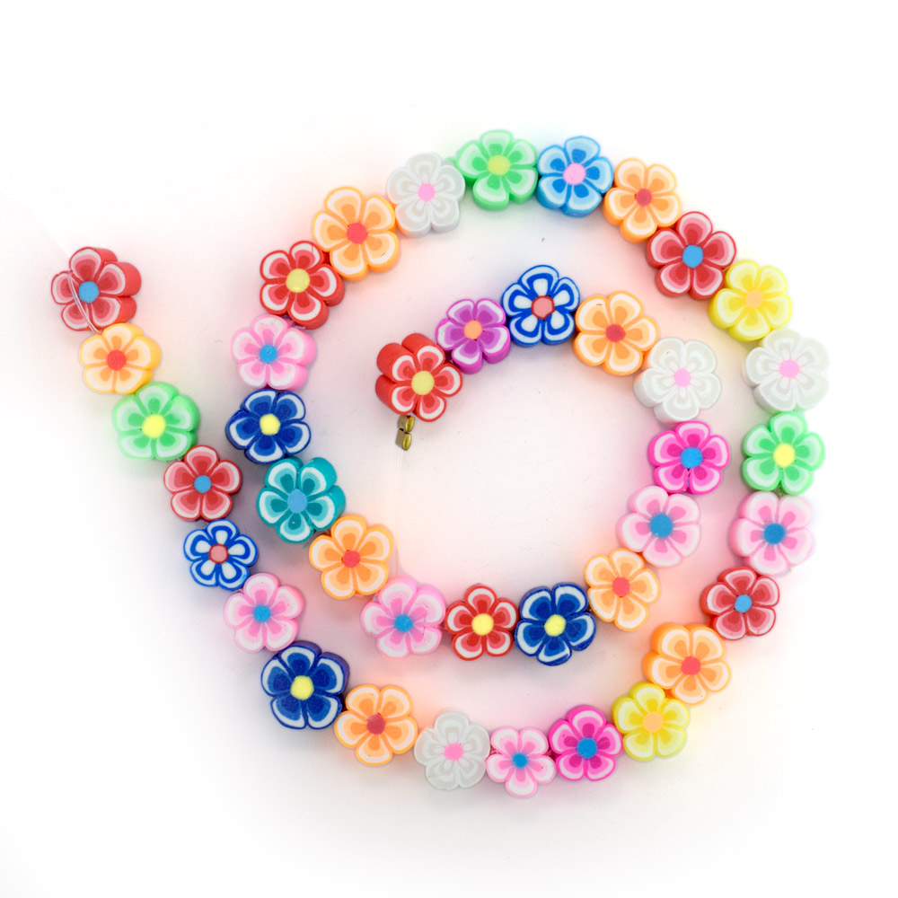 Polymer Clay Flower Beads