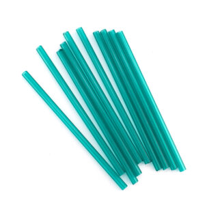 preciosa 40mm teal glass tube beads