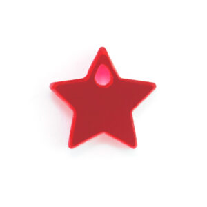 red acrylic star charm