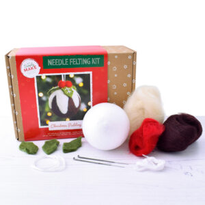 christmas pudding needle felting kit