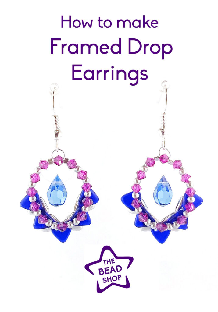 Framed drop earrings - free project - The Bead Shop Nottingham