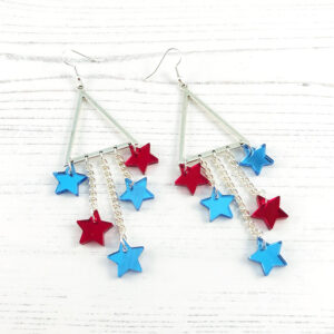 Star of the Show Earrings - Red & Blue