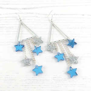 Star of the Show Earrings - Blue & Silver